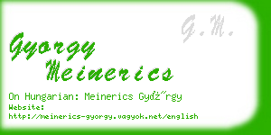 gyorgy meinerics business card